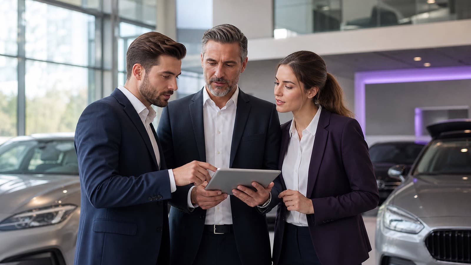 Responsabile concessionaria che gestisce i lead nel CRM tra showroom e canali digitali