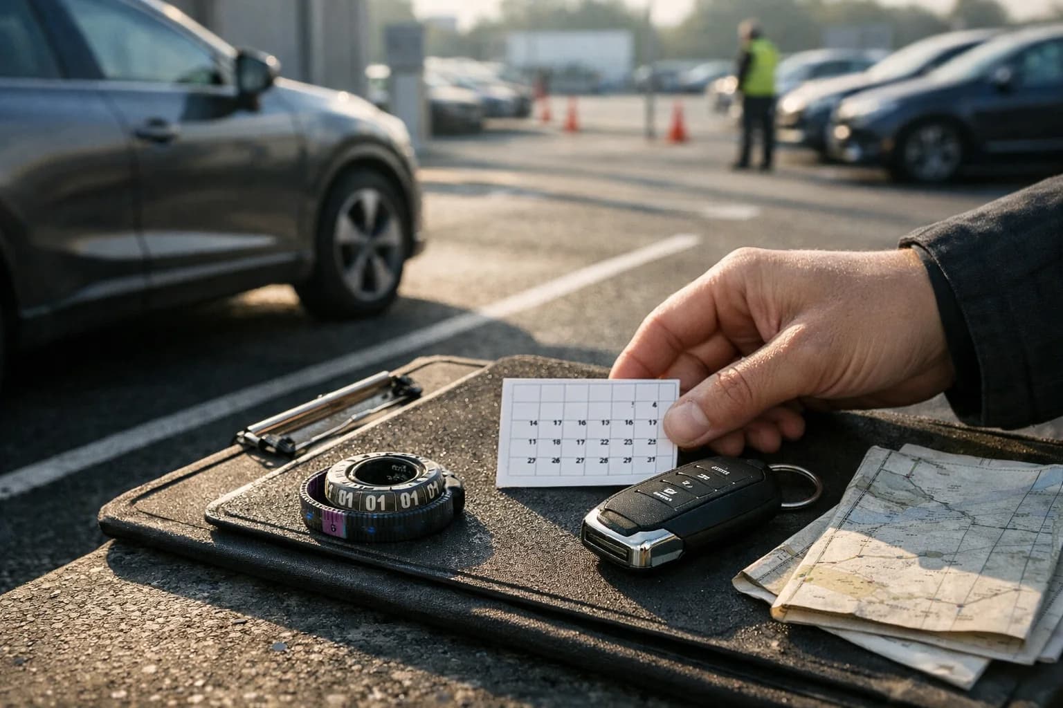 Operatore concessionaria che gestisce la preassegnazione di un’auto nel noleggio a lungo termine