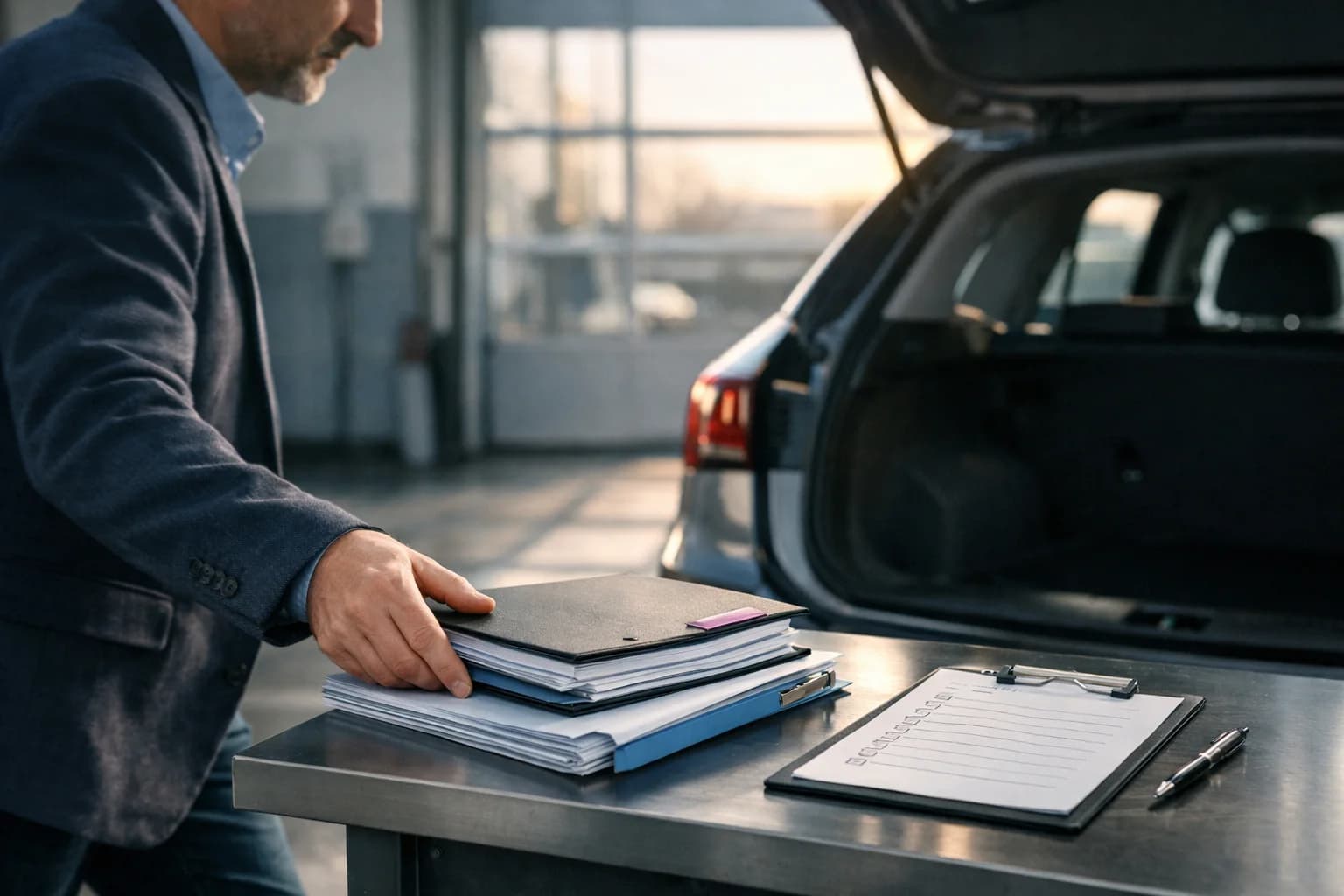 Responsabile concessionaria che controlla feed veicoli e campagne Google su dashboard automotive