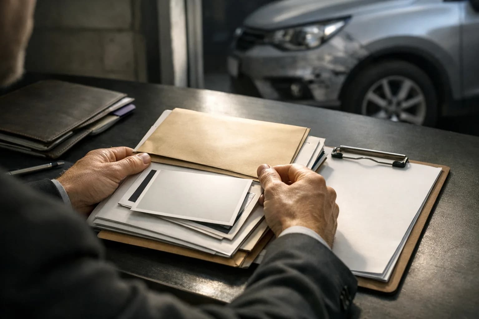 Operatore che verifica un addebito di franchigia dopo un sinistro nel noleggio a lungo termine